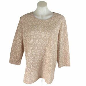 Loft Top Light Pink Shirt Size XL NWT